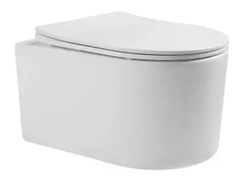 Подвесной унитаз безободковый «Акватек» Мия AQ2004-00 белый с сиденьем дюропласт с микролифтом белое