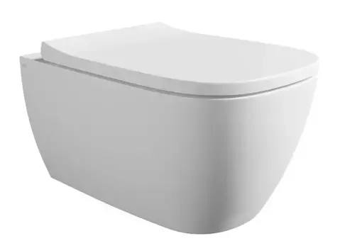 Подвесной унитаз безободковый «Alice» Wunder 45000109/MC4509S белый матовый с сиденьем дюропласт с микролифтом белое