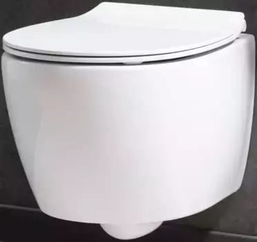 Подвесной унитаз безободковый «Allen Brau» Fantasy 4.11004.20/4.11005.20 белый с сиденьем дюропласт с микролифтом белое