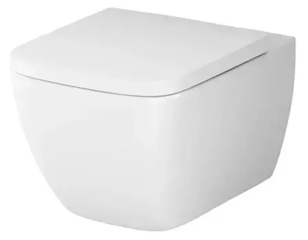 Подвесной унитаз безободковый «Am.Pm» Gem FlashClean C901701SC белый с сиденьем дюропласт с микролифтом