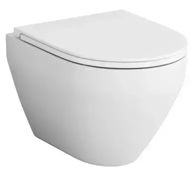Подвесной унитаз безободковый «Am.Pm» Spirit C701700WH белый (C707858WH) с сиденьем дюропласт с микролифтом