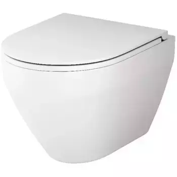 Подвесной унитаз безободковый «Am.Pm» Spirit V2.0 FlashClean C701700MWSC белый с сиденьем дюропласт с микролифтом