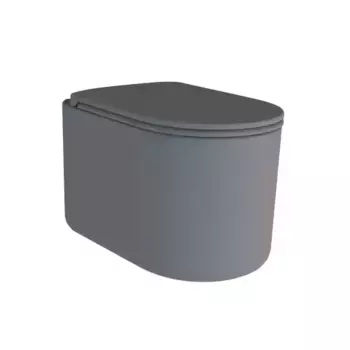 Подвесной унитаз безободковый «Axa» Delano WCWH9001009 серый матовый с сиденьем дюропласт с микролифтом