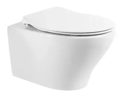 Подвесной унитаз безободковый «Belbagno» Acqua BB340CHR белый (BB2020SC) с сиденьем дюропласт с микролифтом