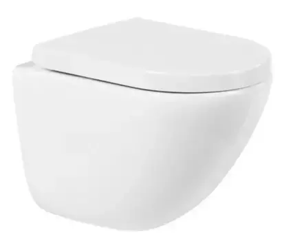 Подвесной унитаз безободковый «Belbagno» Amanda BB051CHR белый (BB865SC) с сиденьем дюропласт с микролифтом