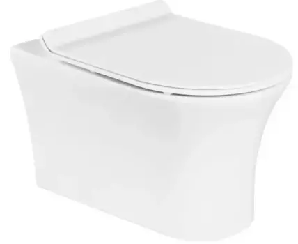 Подвесной унитаз безободковый «Belbagno» Ancona BB1224CHR-SM (BB2011SC) белый с сиденьем дюропласт с микролифтом белое