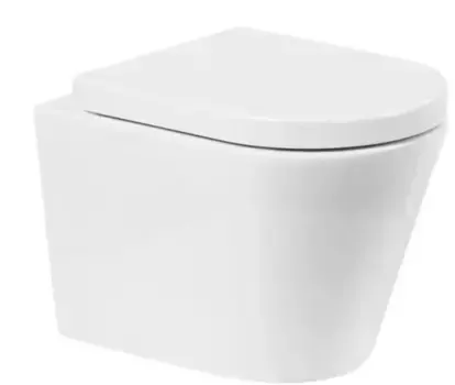 Подвесной унитаз безободковый «Belbagno» Flay-R BB053CHR белый (BB105SC) с сиденьем дюропласт с микролифтом