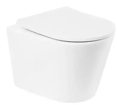 Подвесной унитаз безободковый «Belbagno» Flay-R BB053CHR белый (BB2031SC) с сиденьем дюропласт с микролифтом