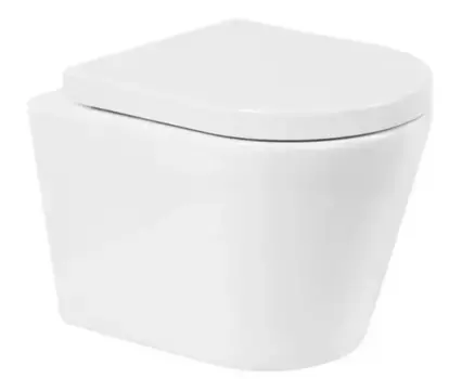 Подвесной унитаз безободковый «Belbagno» Flay-R BB053CHR белый (BB865SC) с сиденьем дюропласт с микролифтом