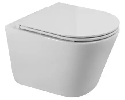 Подвесной унитаз безободковый «Belbagno» Flay-Tor BB053CH-TOR-FC/BB870SC белый с сиденьем дюропласт с микролифтом белое