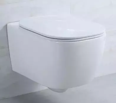 Подвесной унитаз безободковый «Belbagno» Genova BB1102CH-BB1102SC белый с сиденьем дюропласт с микролифтом белое