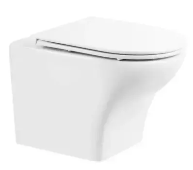 Подвесной унитаз безободковый «Belbagno» Kraft BB064CHR-041 белый с сиденьем дюропласт с микролифтом белое