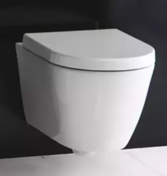 Подвесной унитаз безободковый «Belbagno» Marino BB105CHR/BB105SC белый с сиденьем дюропласт с микролифтом