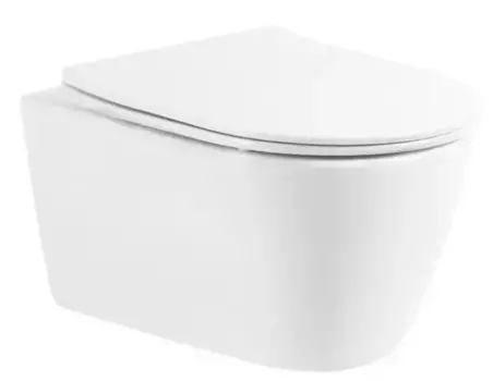 Подвесной унитаз безободковый «Belbagno» Marino BB105CHR белый (BB070SC) с сиденьем дюропласт с микролифтом