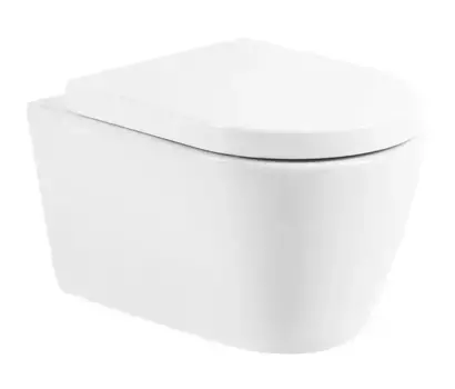 Подвесной унитаз безободковый «Belbagno» Marino BB105CHR белый (BB105SC) с сиденьем дюропласт с микролифтом