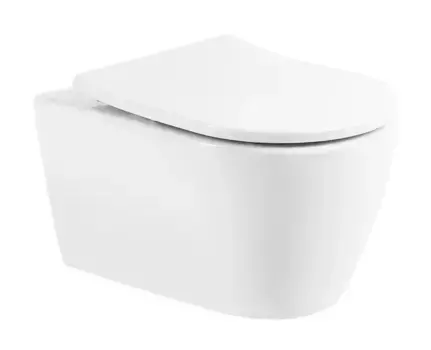 Подвесной унитаз безободковый «Belbagno» Marino BB105CHR белый (BB2031SC) с сиденьем дюропласт с микролифтом