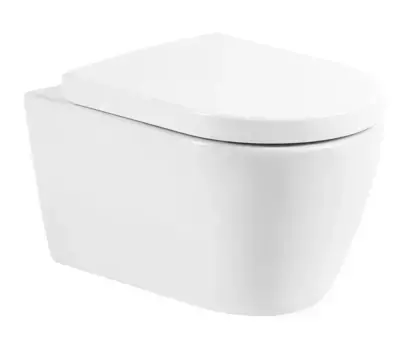 Подвесной унитаз безободковый «Belbagno» Marino BB105CHR белый (BB865SC) с сиденьем дюропласт с микролифтом