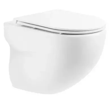 Подвесной унитаз безободковый «Belbagno» Onda BB066CHR белый (BB870SC) с сиденьем дюропласт с микролифтом