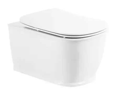 Подвесной унитаз безободковый «Belbagno» Prado BB10150CH белый (BB10150SC) с сиденьем дюропласт с микролифтом