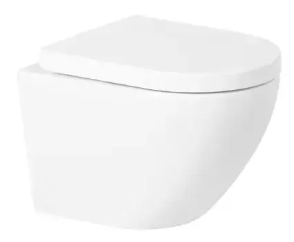 Подвесной унитаз безободковый «Belbagno» Sfera-R BB046CHR/BB865SC белый с сиденьем дюропласт с микролифтом белое