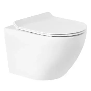 Подвесной унитаз безободковый «Belbagno» Sfera-R BB046CHR белый (BB2111SC) с сиденьем дюропласт с микролифтом