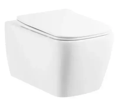 Подвесной унитаз безободковый «Belbagno» Veneto BB132CHR/BB132SC белый с сиденьем дюропласт с микролифтом белое