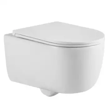 Подвесной унитаз безободковый «Berges Wasserhaus» Tornas Rimless 082137 белый с сиденьем дюропласт с микролифтом белое