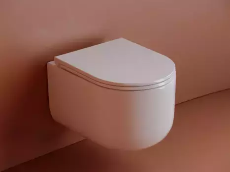 Подвесной унитаз безободковый «Ceramica Nova» Ulma CN4006 белый с сиденьем дюропласт с микролифтом белое