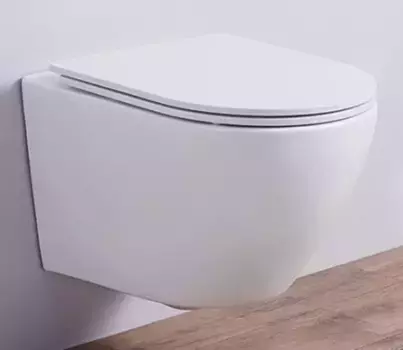 Подвесной унитаз безободковый «Esbano» Azalea белый с сиденьем с микролифтом белое