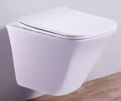 Подвесной унитаз безободковый «Esbano» Luchena-C белый с сиденьем с микролифтом