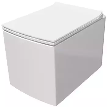 Подвесной унитаз безободковый «Grossman» GR-4460S белый с сиденьем ультратонкое дюропласт с микролифтом