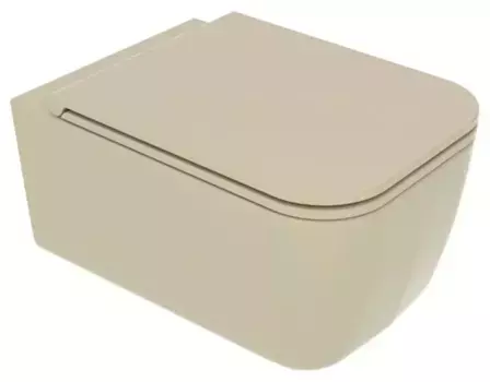 Подвесной унитаз безободковый «GSG» Brio BRWCSO016 (BRCOPRSLTICR016) Miele matt с сиденьем с микролифтом