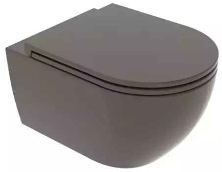 Подвесной унитаз безободковый «GSG» Like LKWCSO018 (LKCOPRSLTICR018) Caffe matt с сиденьем с микролифтом