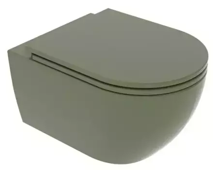 Подвесной унитаз безободковый «GSG» Like LKWCSO026 (LKCOPRSLTICR026) Oliva с сиденьем с микролифтом