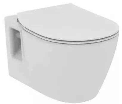Подвесной унитаз безободковый «Ideal Standard» Connect E814901 (E772301) белый с сиденьем дюропласт белое