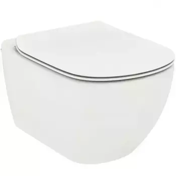 Подвесной унитаз безободковый «Ideal Standard» Tesi Silk White T0079V1/T3527V1 белый с сиденьем дюропласт с микролифтом белое