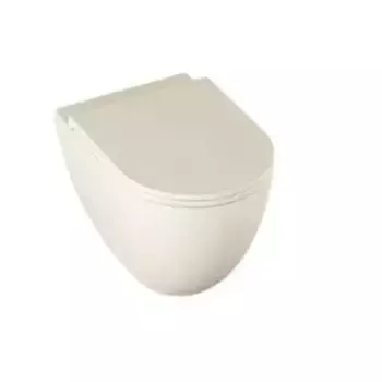 Подвесной унитаз безободковый «Isvea» Infinity 10NF02001SV-2K (40KF0532I-S) слоновая кость с сиденьем дюропласт с микролифтом бежевое
