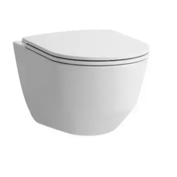 Подвесной унитаз безободковый «Laufen» Pro 820966 (Pro 898966) белый с сиденьем дюропласт с микролифтом белое