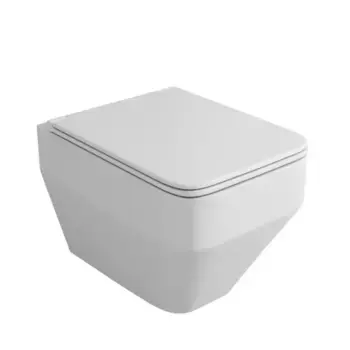 Подвесной унитаз безободковый «Owl 1975» Eld Ruta-H белый с сиденьем дюропласт с микролифтом белое