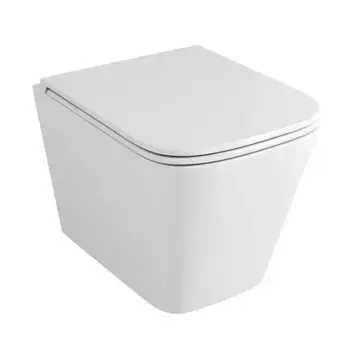 Подвесной унитаз безободковый «Owl 1975» Vatter Ruta-H mini Slim белый с сиденьем дюропласт с микролифтом белое