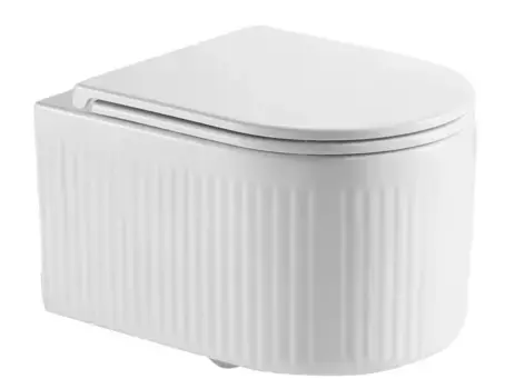 Подвесной унитаз безободковый «Point» Деметра PN41121 белый с сиденьем дюропласт с микролифтом белое