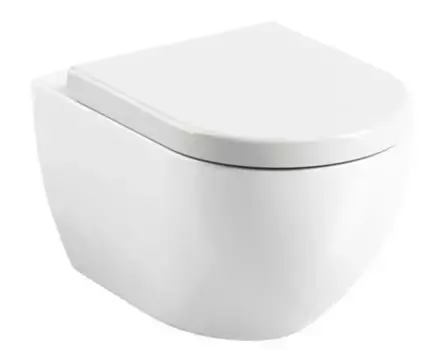 Подвесной унитаз безободковый «Ravak» Uni Chrome Rimoff/ X01549 SoftClose белый с сиденьем дюропласт с микролифтом белое