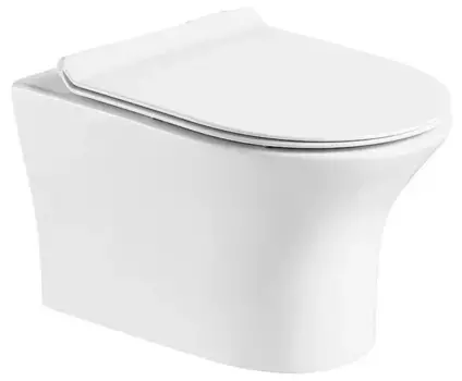 Подвесной унитаз безободковый «САНТЕХНИКА» Staro City 2617 белый с сиденьем с микролифтом белое