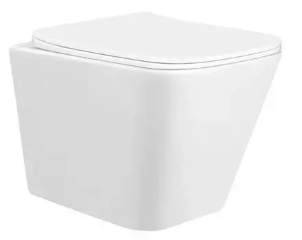 Подвесной унитаз безободковый «САНТЕХНИКА» Staro City 3103 белый с сиденьем с микролифтом белое