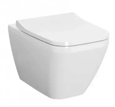 Подвесной унитаз безободковый «Vitra» Integra Square 7082B003-0075 (191-003-009) белый с сиденьем дюропласт с микролифтом