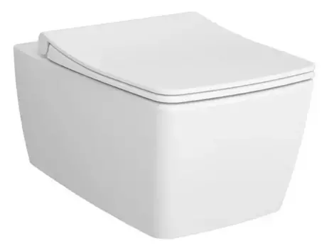 Подвесной унитаз безободковый «Vitra» Metropole 7672B003-0075 (122-003-009) белый с сиденьем дюропласт с микролифтом белое