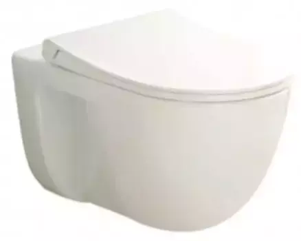 Подвесной унитаз безободковый «Vitra» S40 7759B003-0075 (110-003-019) белый с сиденьем дюропласт с микролифтом белое