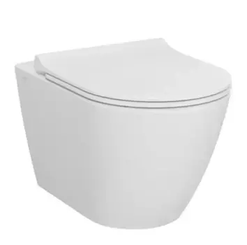 Подвесной унитаз безободковый «Vitra» Sanibelle 7551B003-0075 (801-003-019) белый с сиденьем дюропласт с микролифтом белое