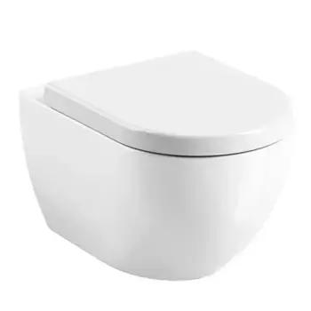 Подвесной унитаз «Ravak» Uni Chrome X01516/Uni Chrome X01549 белый с сиденьем дюропласт с микролифтом белое