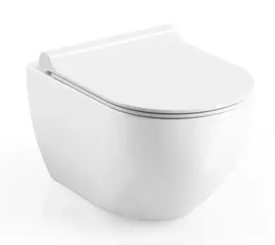 Подвесной унитаз «Ravak» Uni Chrome X01516/Uni Chrome Slim X01550 белый с сиденьем дюропласт с микролифтом белое